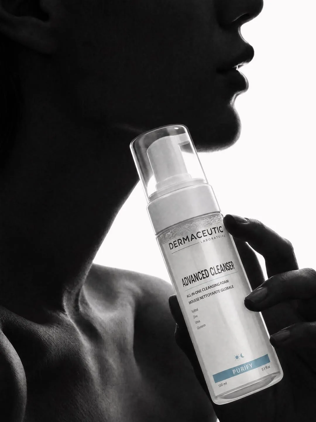 Dermaceutic — three campaign visuals, one product, zero studio.