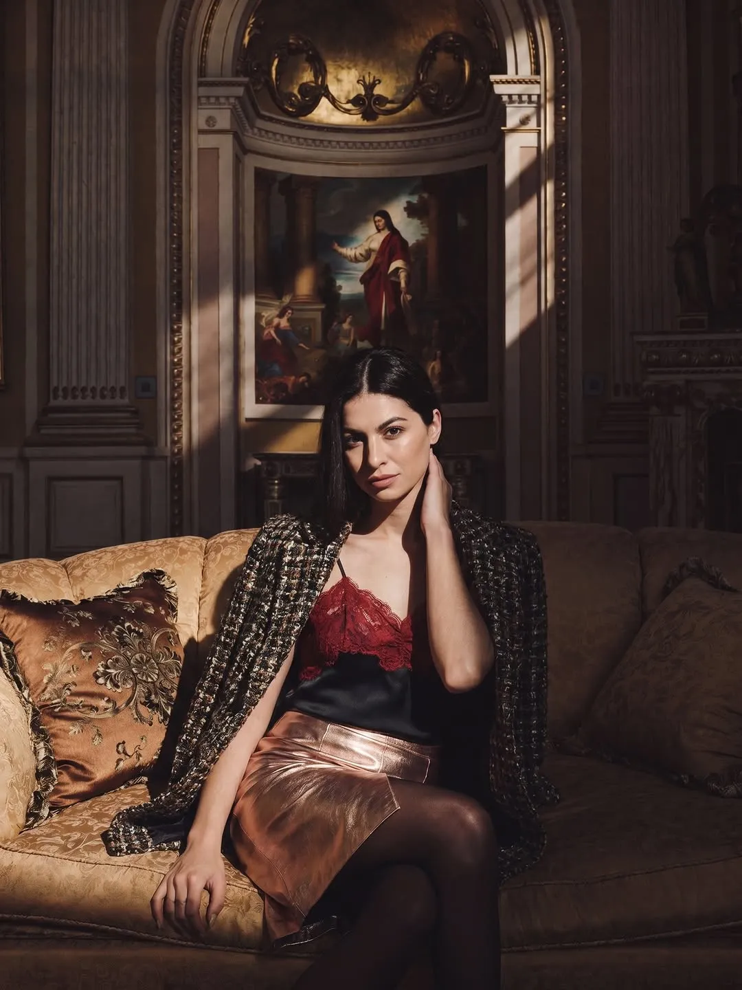 AI-generated editorial fashion portrait directed by Ani Avanesyan